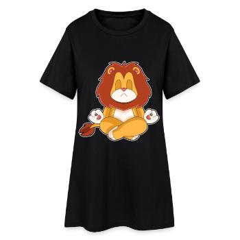 Leo Yoga Fitness Méditation - Robe T-shirt Femme - noir - Devant