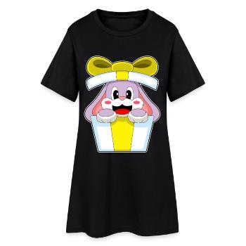 Forfait Noël lapin - Robe T-shirt Femme - noir - Devant