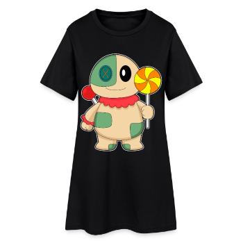 Poupée vaudou Halloween sucettes - Robe T-shirt Femme - noir - Devant