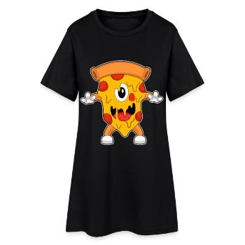 Pizza Halloween - Robe T-shirt Femme - noir - Devant