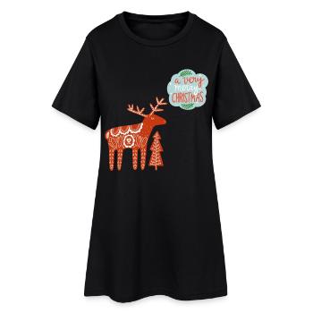 un joyeux Noël - Robe T-shirt Femme - noir - Devant