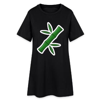 Bambus! - Frauen T-Shirt-Kleid - Schwarz - Vorne