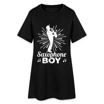 Saxophone Boy - Robe T-shirt Femme - noir - Devant