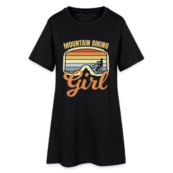 Cycliste VTT - Robe T-shirt Femme - noir - Devant