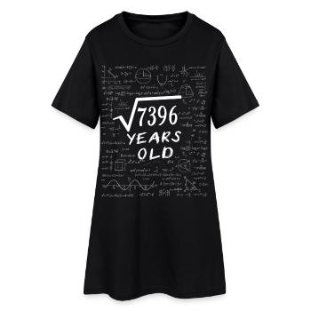 86th Birthday 86 years Square root of 7396 math - Women’s T-Shirt Dress - black - Front