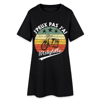 J'Peux Pas J'ai Mobylette Cadeaux Vintage Humour - Robe T-shirt Femme - noir - Devant
