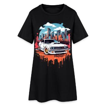 Tuning Voiture, Sport Automobile - Robe T-shirt Femme - noir - Devant