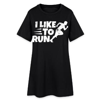 Witziger Läufer Spruch - Frauen T-Shirt-Kleid - Schwarz - Vorne