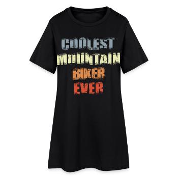 Funny mountain biker - Women’s T-Shirt Dress - black - Front