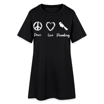 I love to be plumbers - Women’s T-Shirt Dress - black - Front