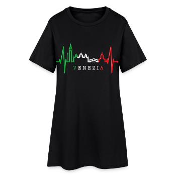 Venice Skyline Heartbeat Italie J’aime Venezia - Robe T-shirt Femme - noir - Devant