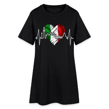Venice Skyline Heartbeat Italie J’aime Venezia - Robe T-shirt Femme - noir - Devant