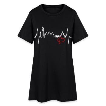 Venice Skyline Heartbeat Italie J’aime Venezia - Robe T-shirt Femme - noir - Devant