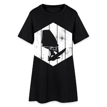 Funny windsurfer - Women’s T-Shirt Dress - black - Front