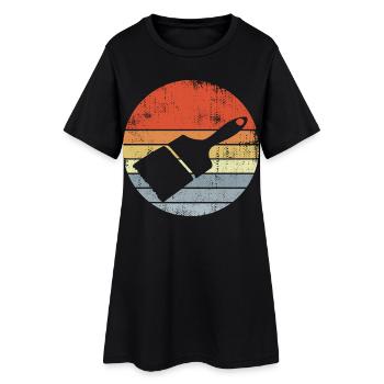Painter, Varnisher, Brush - Women’s T-Shirt Dress - black - Front
