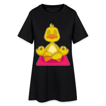 Duck Yoga Fitness Meditation - Women’s T-Shirt Dress - black - Front