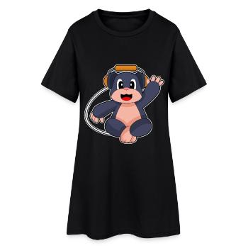 Musique casque Mole - Robe T-shirt Femme - noir - Devant
