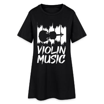 Musique de violon amusante - Robe T-shirt Femme - noir - Devant
