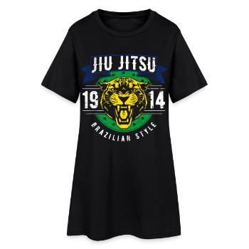 Jiu Jitsu brésilien 1914 tête de Jaguar BJJ cadeau - Robe T-shirt Femme - noir - Devant
