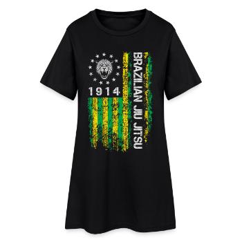 Jiu Jitsu brésilien 1914 Amérique drapeau cadeau - Robe T-shirt Femme - noir - Devant