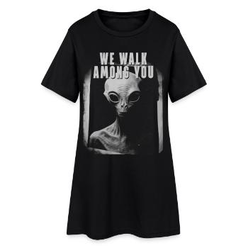 Nous marchons parmi vous Außerirdischer Außerirdische - Robe T-shirt Femme - noir - Devant