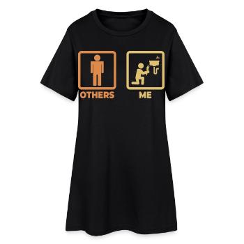 Figurines de plombier bâton - Robe T-shirt Femme - noir - Devant