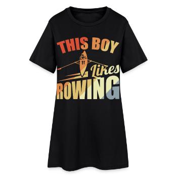 This boy likes rowing - Women’s T-Shirt Dress - black - Front