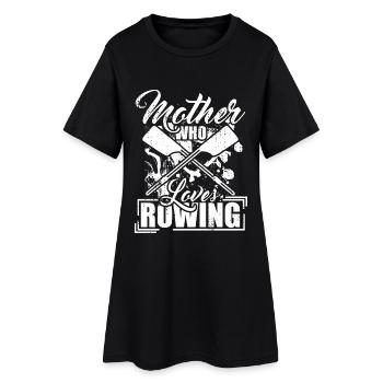 Maman qui aime l’aviron - Robe T-shirt Femme - noir - Devant