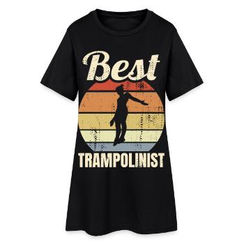 Saut de trampoline vintage - Robe T-shirt Femme - noir - Devant
