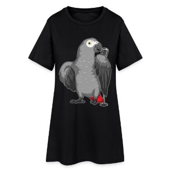 Parrot Singer Microphone Chant - Robe T-shirt Femme - noir - Devant