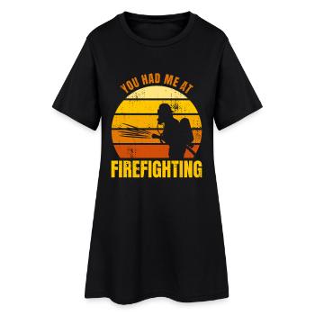 Tu m’as fait combattre des incendies - Robe T-shirt Femme - noir - Devant