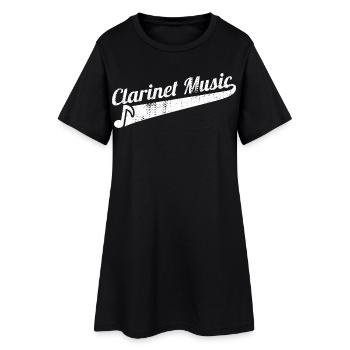Musique amusante pour clarinette - Robe T-shirt Femme - noir - Devant