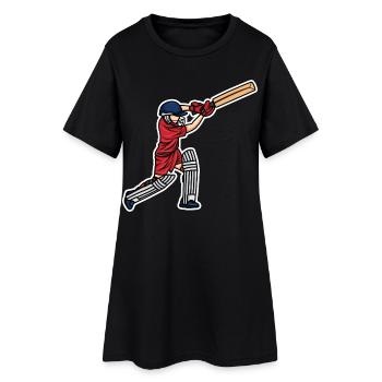 Kricket Kind - Frauen T-Shirt-Kleid - Schwarz - Vorne