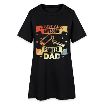 Peintre Varnisher Père - Robe T-shirt Femme - noir - Devant