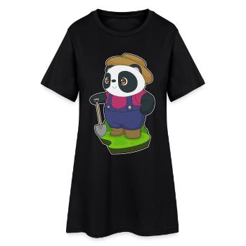 Ferme de pelles Panda Farmer - Robe T-shirt Femme - noir - Devant