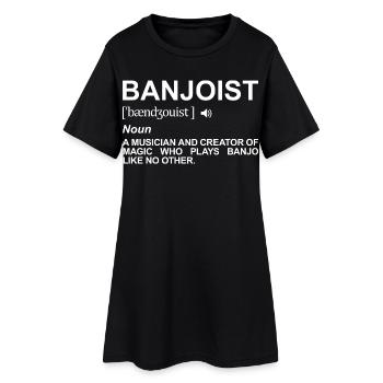 Définition du joueur de banjo - Robe T-shirt Femme - noir - Devant
