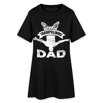 Trampolinspringer Vater - Frauen T-Shirt-Kleid - Schwarz - Vorne