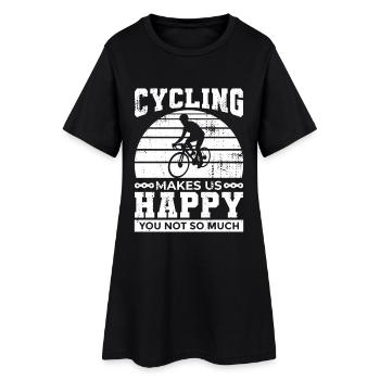 Blague de cycliste - Robe T-shirt Femme - noir - Devant