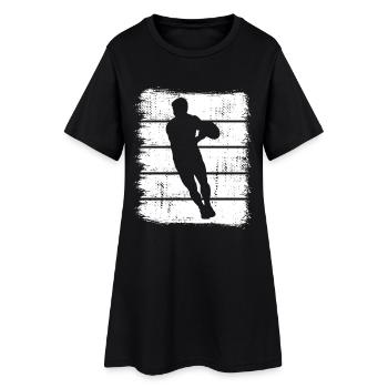 Croquis de rugby - Robe T-shirt Femme - noir - Devant