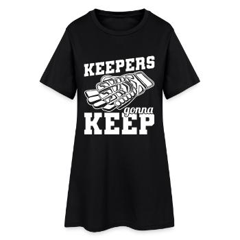 Gardien de but Football - Robe T-shirt Femme - noir - Devant