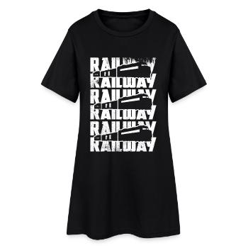 Croquis de train - Robe T-shirt Femme - noir - Devant