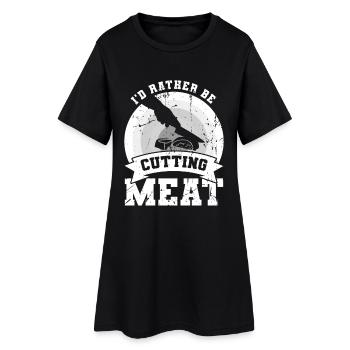 I'd rather cut meat - Women’s T-Shirt Dress - black - Front