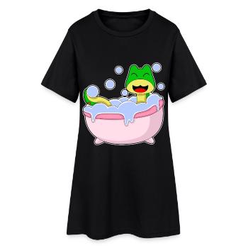 Baignoire de bain de serpent - Robe T-shirt Femme - noir - Devant