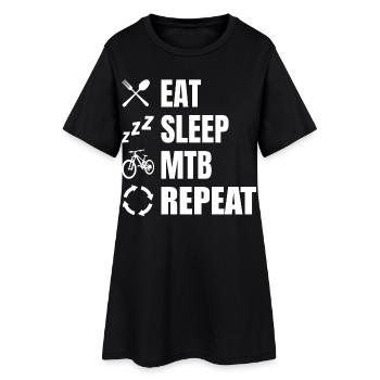 Eat Sleep MTB Repeat - Robe T-shirt Femme - noir - Devant