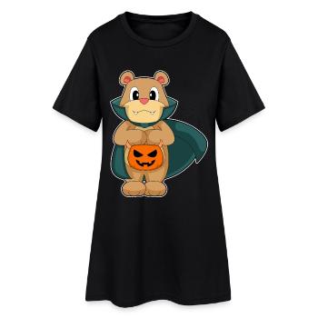 Ours Vampire d’Halloween - Robe T-shirt Femme - noir - Devant
