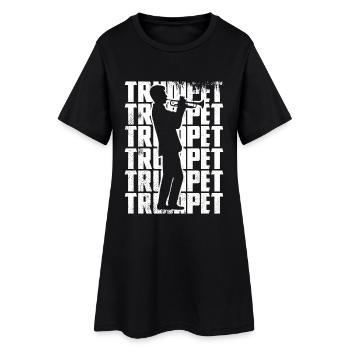 Drôle de trompette - Robe T-shirt Femme - noir - Devant
