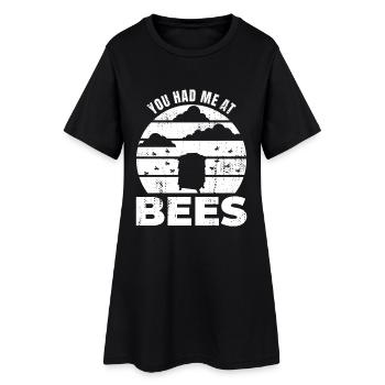Tu m’as eu avec des abeilles - Robe T-shirt Femme - noir - Devant