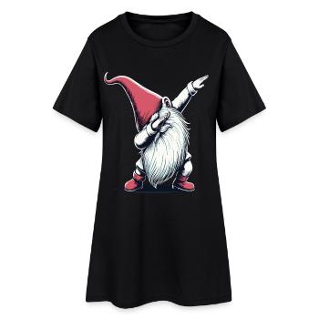 Dabbing Gnome Dab Santa Claus - Women’s T-Shirt Dress - black - Front