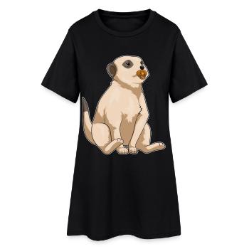 Erdmännchen Baby Schnuller - Frauen T-Shirt-Kleid - Schwarz - Vorne