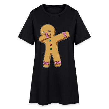 Danse hip-hop de Noël de l’Homme en pain d’épices - Robe T-shirt Femme - noir - Devant